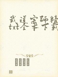 武道宗师精校版txt全本下载