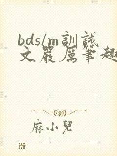 bds/m训诫文严厉笔趣阁公开