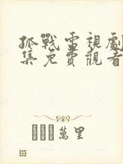 孤战电视剧40集免费观看高清版星辰