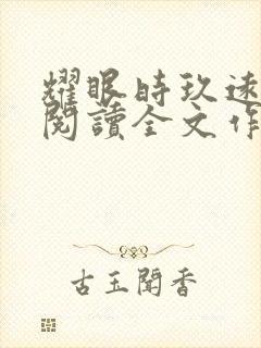 耀眼时玖远免费阅读全文作者