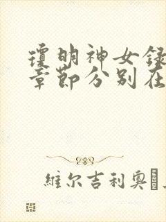 琼明神女录精彩章节分别在哪