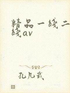精品一线二线三线av