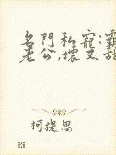 名门私宠:霸道老公,坏又甜