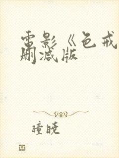 电影《色戒》未删减版封面