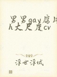 男男gay腐片h大尺度cv