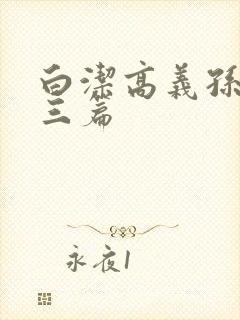 白洁高义孙倩陈三篇