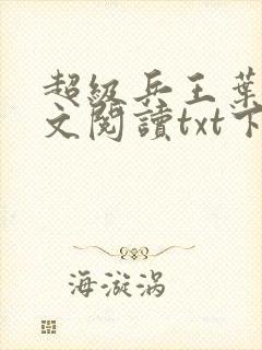 超级兵王叶谦全文阅读txt下载