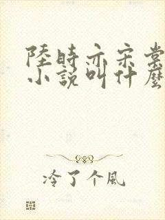 陆时亦宋棠原著小说叫什么