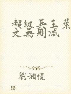 超级兵王叶谦全文无删减