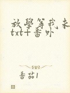 放学等我未删减txt+番外封面