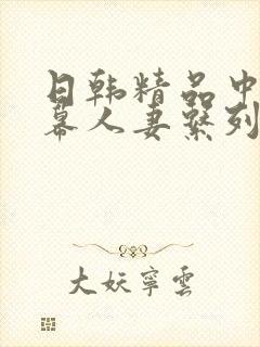 日韩精品中文字幕人妻系列封面