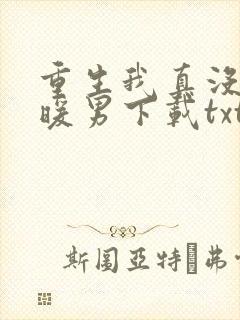 重生我真没想当暖男下载txt封面