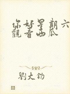 你好星期六免费观看西瓜封面