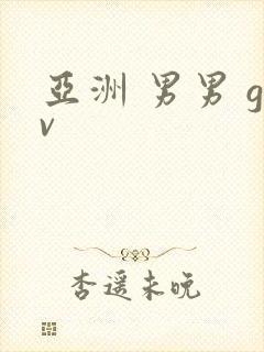 亚洲 男男 gv