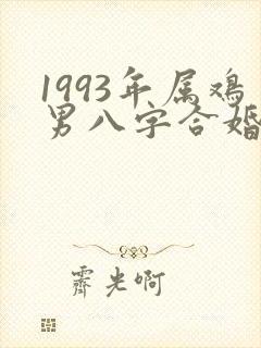 1993年属鸡男八字合婚