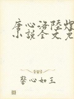 唐心洛陆煜宸的小说全文免费阅读封面