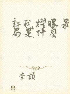 许我耀眼最后结局是什么