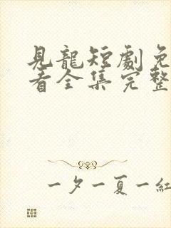 见龙短剧免费观看全集完整版高清封面