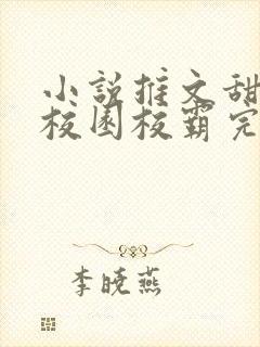 小说推文甜宠文校园校霸完结文