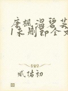 唐枫温碧芸281未删节全文阅读