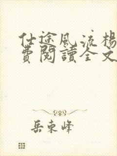 仕途风流杨帆免费阅读全文