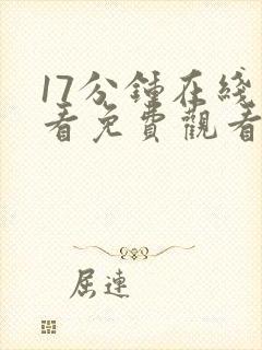 17分钟在线观看免费观看电视剧大全封面