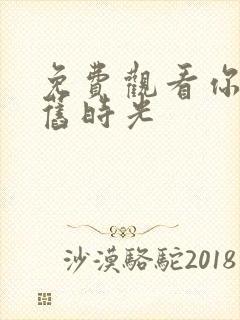 免费观看你好,旧时光