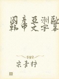 国产亚洲欧美日韩中文字幕