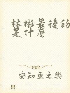 林彬最后的结局是什么