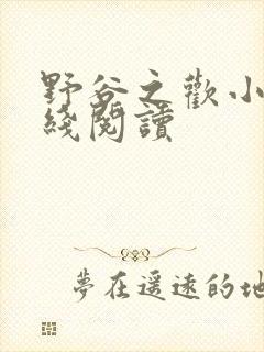 野谷之欢小说在线阅读