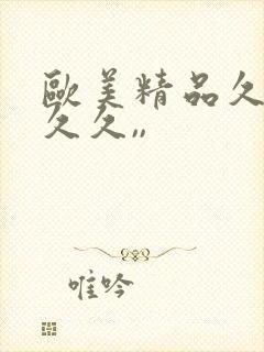 欧美精品久久久久久,,