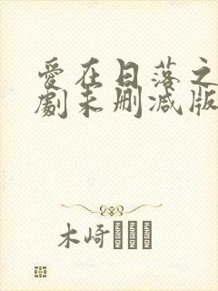 爱在日落之前泰剧未删减版