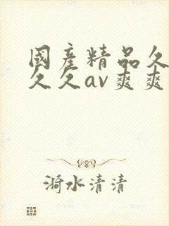 国产精品久久久久久av爽爽爽