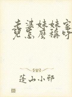 老婆妹妹家的女儿怎么称呼封面