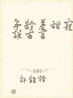 年龄差甜宠文小说古言