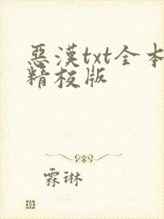 恶汉txt全本精校版