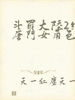 斗罗大陆2绝世唐门女角色