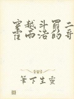 穿越斗罗二成为霍雨浩的哥哥