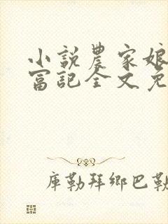 小说农家娘子致富记全文免费阅读封面