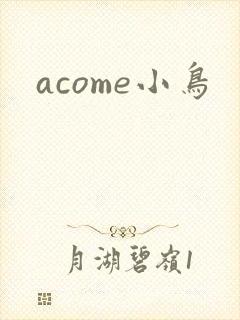 acome小鸟封面