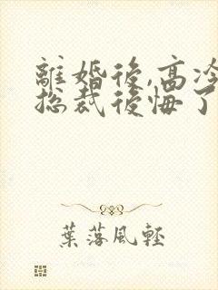 离婚后,高冷女总裁后悔了最新章节