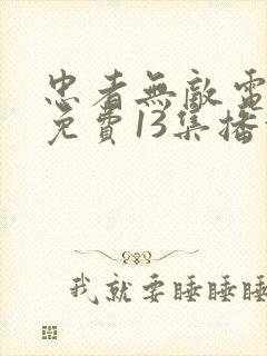 忠者无敌电视剧免费13集播放下载