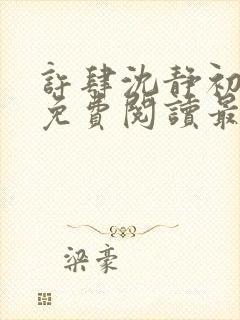 许肆沈静初全文免费阅读最新章节封面