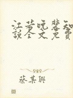 江若晚裴知煜小说全文免费阅读封面