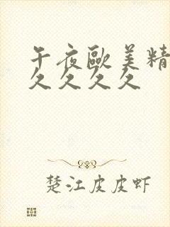 午夜欧美精品久久久久久