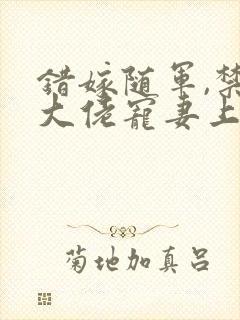 错嫁随军,禁欲大佬宠妻上瘾笔趣阁