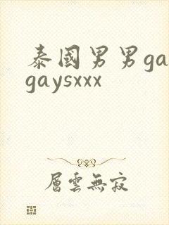 泰国男男gaygaysxxx封面