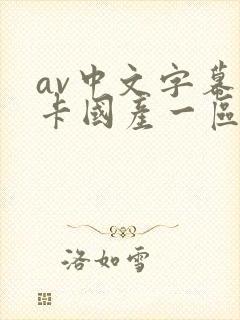 av中文字幕不卡国产一区