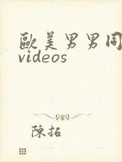 欧美男男同性恋videos