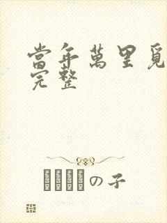 当年万里觅封侯完整